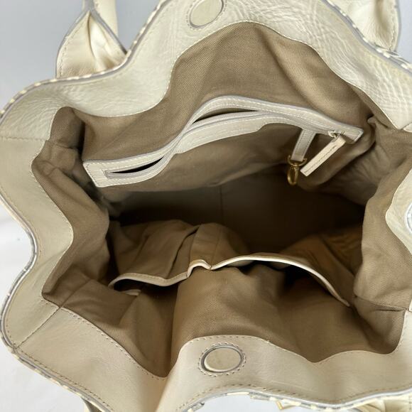 Kenneth Cole Large Cream and Grey Large Double Handle Shoulder Bag - Picture 7 of 10